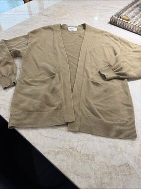 Wilfred Open-Front Cardigan Sweater - Tan